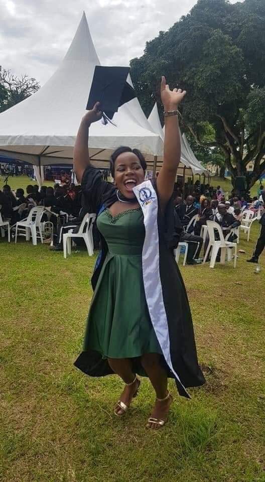 Sharon Mbabazi, the brick slaying student finally graduates